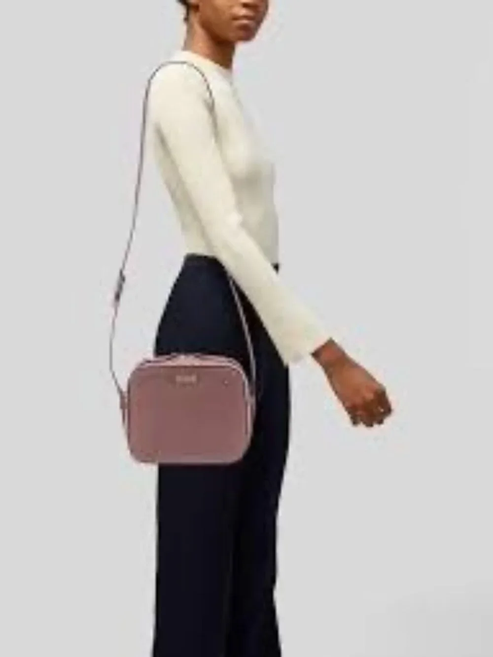 KATE SPADE~Newbury Lane~SAFFIANO LEATHER CROSSBODY CAMMIE BAG ROSE PINK NEAR NEW